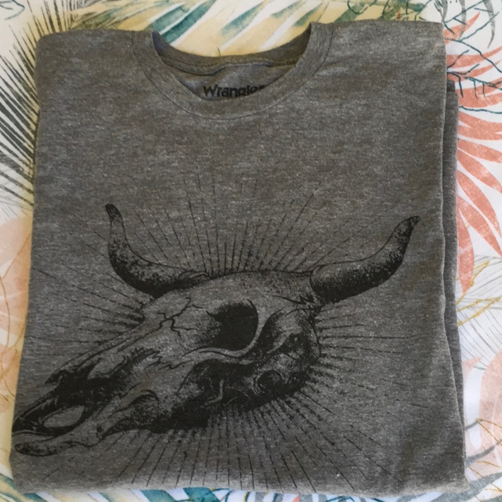 Wrangler Retro cow skull tee shirt Size Large